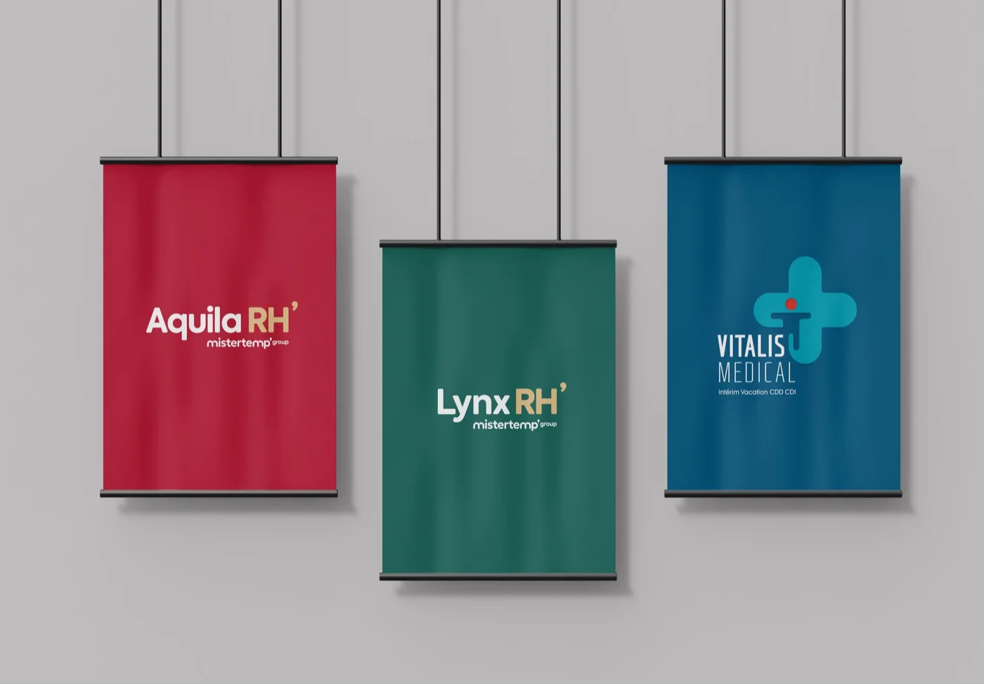 Les banderoles Aquila RH, Lynx RH et Vitalis Médical
